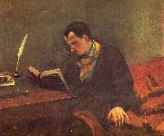 Gustave Courbet Portrait of Charles Baudelaire oil